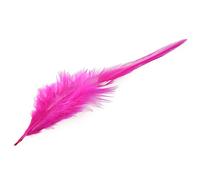Giwnhvx 50 piume di gallo tinte 3-4 pollici, rosa rossa
