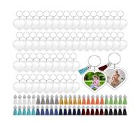 Giwnhvx 50 pz DIY Acrilico Ornamenti Set con nappe per Foto DIY