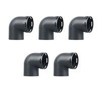 Giwnhvx 5X 60mm Riscaldatore Auto Condotto Aria Calda Tubo Gomito Connettore di Uscita In Plastica Nero Accessori di Ricambio Connettore di Uscita