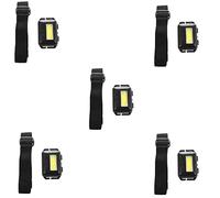 Giwnhvx 5X Cob LED Mini Lampada Della Luce Del Faro 3 Modalità Antipioggia Torcia Torcia per Outdoor Campeggio Pesca Nero