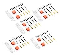 Giwnhvx 5X Metallo Servo Fisso Staffa di Montaggio Kit per MN D90 D91 D99S MN99S 1/12 RC Camion Auto Aggiornamento Parti Accessori, Rosso