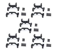 Giwnhvx 5X per MN D90 D91 D96 MN99S 1/12 RC Auto Parti di Aggiornamento Metallo Tirare Rod Base Seat & Axle Up Servo Staffa Nero