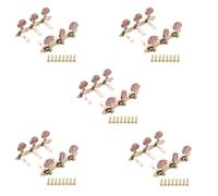 Giwnhvx 5X Sinistra Chitarra Classica Corde di Regolazione Picchetti Meccanici Meccanici Accordatori Chiavi 3L3R Accessori per Chitarra Professionali, Rosso-