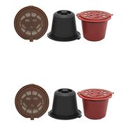 Giwnhvx 6 capsule riutilizzabili riutilizzabili per macchina da caffè, capsule vuote di ricarica
