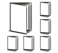 Giwnhvx 6 copertine per menu, porta menù per 4 pagine e 8 visualizzazioni trasparenti per menù ristorante, per libri di dimensioni standard 21,6 x 28 cm