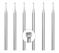 Giwnhvx 6 frese rotonde da 1,2 mm, con codolo da 3/32", punte arrotondate per gioielli per lapidari