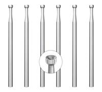 Giwnhvx 6 frese rotonde da 2,3 mm, con codolo da 3/32", punte arrotondate per gioielli per lapidari