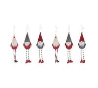 Giwnhvx 6 Pacchetti Natale Gamba Lunga GNOME Babbo Natale Albero di Natale Appeso Goccia Ornamento Decorazioni Bambola