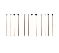 Giwnhvx 6 paia di bacchette in gomma per percussione, per xilofono/marimba, 3 teste in gomma
