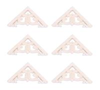Giwnhvx 6 pezzi 8 x 8 cm legno intagliato angolo intarsio applique mobili non verniciato