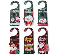 Giwnhvx 6 Pezzi Ganci Regalo Decorazione Porta di Natale Forniture per Festa Ornamento Porta di Natale Decorazione Festa di Natale Favore di Natale
