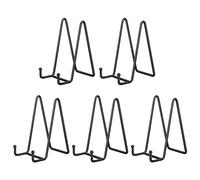 Giwnhvx 6 Pollici 5 Pacchetti di Espositori in Metallo Nero Supporto per Piastra Espositore di Supporto per Immagine, Piastra Decorativa, Libro