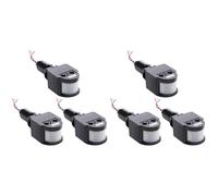 Giwnhvx 6 Pz Nero Rilevatori di Movimento Sensore di Movimento Interruttore Luce Esterno Pir Corrente Diretta 12 V Sensore di Movimento Sensore Pir