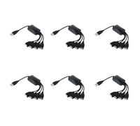 Giwnhvx 6 x 1 maschio a 4 femmine USB HUB Splitter Extend Cable USB 2.0 Extension Data Cable Power Adapter Socket Converter