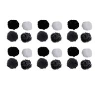 Giwnhvx 6 x universale Lavalier Microfono Furry Windscreen Parabrezza Pelliccia Antivento Soft per Lapel Lavalier Mic 5 mm