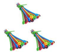 Giwnhvx 60 fascette stringicavo in silicone, con cerniera, clip di chiusura per sacchetti, cravatte per pane, fascette in gomma per casa e ufficio