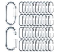 Giwnhvx 60 moschettoni M6 Quick Link 6 mm, collegamento a catena in ferro zincato, collegamento rapido resistente