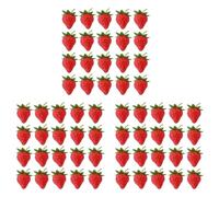 Giwnhvx 60 Pezzi Fragole Artificiali Frutta Finta Fragola Fotografia Accessori Casa Armadi da Cucina Ornamento di Festa,