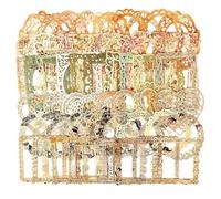 Giwnhvx 60 Pezzi Scrapbook Ritagli Carta Pizzo Vintage Scrapbooking Forniture Scrapbooking Pizzo Cornici e Bordi