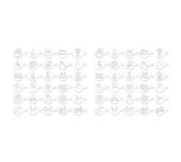 Giwnhvx 60 stencil per biscotti, torte, caffè, riutilizzabili, per pittura, torte, goffratura