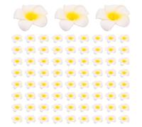 Giwnhvx 600 pezzi serie schiuma bianca frangipanier hawaiano artificiale plumeria fiore petali capelli fai da te decorazione matrimonio 5 cm