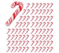 Giwnhvx 600Pcs Rosso e Bianco Fatto A Mano Natale Candy Cane In Miniatura Cibo Home Decor Clay Candy Cane Circa 3.2X1cm