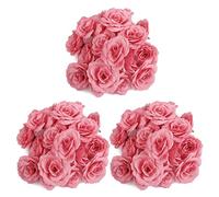Giwnhvx 60Pcs Artificiale Rosa Fiore FAI DA TE Decorazione di Nozze Diametro di 65mm - Rosa