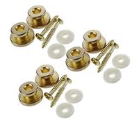 Giwnhvx 6pcs Golden Strap Button w/vite di montaggio per chitarra mandolino