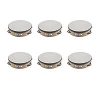 Giwnhvx 6X 7 Pollici Musicale Tamborine Drum Round Percussion Gift per KTV
