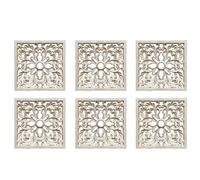 Giwnhvx 6X Gomma Legno intagliato Floreale Decal Onlay Applique Mobili DIY Decor F: 20 x 20 cm