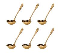 Giwnhvx 6X Mestolo da Minestra nel Acciaio Inossidabile 304 Utensili da Cucina Accessori da Cucina da Tavola Dorate Cucchiaio da Zuppa Placcato