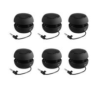 Giwnhvx 6X Mini altoparlante da viaggio portatile con audio da 3,5 mm altoparlante retrattile a batteria a bassa tensione per