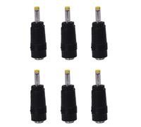 Giwnhvx 6X Punta Giallo 4,0x1,7 mm Connettore Maschio A Una Presa Jack da 5,5x2,1 mm Connettore di alimentazione DC Nero