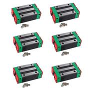 Giwnhvx 6X Steel HGH20CA 20mm Linear Rail Guide Block per CNC Machine Parts Manufacturing Equipment
