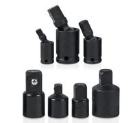 Giwnhvx 7 pezzi per chiave a impatto, adattatore per presa girevole, riduttore 3/8 1/4 1/2 pollici, guarnizione universale 3 pezzi