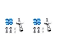 Giwnhvx 8 adattatori esagonali in metallo da 12 mm, 7 mm di spessore, flangiati, chiave per dadi di bloccaggio per tagli da 1/10, 2