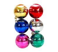 Giwnhvx 8 cm, 6 pezzi, sfera di Natale con ciondolo per finestra del tetto dello shopping, ciondolo a forma di albero di Natale, multicolore
