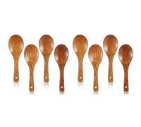 Giwnhvx 8 cucchiai in legno da 21,5 cm, paletta per riso, versatili, antiaderenti, per cucinare a caldo