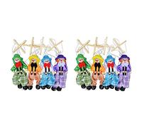 Giwnhvx 8 Pacchetti Clown Burattino Tirare Corda Burattino Bambino per Genitore Bambino Interattivo Bambini Regalo