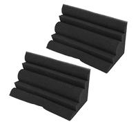 Giwnhvx 8 pannelli fonoassorbenti angolari in schiuma per assorbimento acustico, 12 x 12 x 24 cm