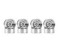 Giwnhvx 8 Pezzi 1.55 Mozzo Cerchio Ruota in Metallo Beadlock per Auto su 1/10 RC Axial Jr 90069 D90 CC01 LC70, 5