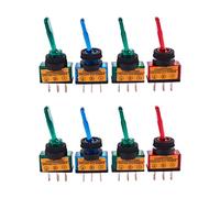 Giwnhvx 8 pezzi 12 V DC 20 A LUCE ILLUMINATA INTERRUTTORE A Dondolo Controllo Barca Auto Dash SPST su/Off