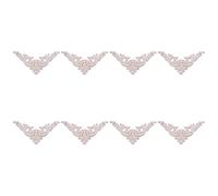 Giwnhvx 8 pezzi 20 x 20 cm in legno di gomma intagliato ad angolo Onlay applique armadio non verniciato