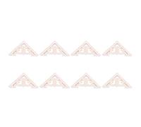 Giwnhvx 8 pezzi 8 x 8 cm legno intagliato angolo intarsio applique decorazione mobili non verniciato