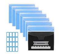 Giwnhvx 8 Pezzi Borsa per Riporre Timbri e Fustelle e Foglio Magnetico - Set per Riporre Fustelle per Tagliare, Scrapbooking, Conservare Fustelle Artigianali, Blu