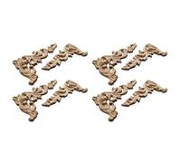Giwnhvx 8 Pezzi Legno Intagliato Angolo Onlay Applique Non Dipinto Telaio Decalcomania per la Decorazione di Mobili per la Casa A