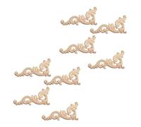 Giwnhvx 8 pezzi ornamenti ornamenti in legno ornamenti fatti a mano per armadio mobili angolo 15 x 7,5 cm