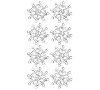 Giwnhvx 8 Pezzi Serie Anelli di di Neve di Natale, Portasciugamani da Tavolo Fiocchi di Decorazione per Cena, Matrimonio, Famiglia, Ecc.