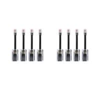 Giwnhvx 8 Pezzi Smontaggio Cavo Telefonico RJ9 4P4C 360 Gradi Rotazione Estesa Anti-T-Angolo Nero Cavo Telefonico Fisso