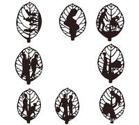 Giwnhvx 8 pezzi souvenir di foglie decorative per la festa della mamma, ricordo d'arte di ogni momento prezioso, regali di ringraziamento in metallo nero per la mamma